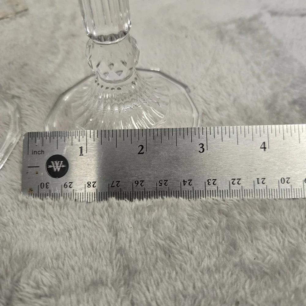 Fifth Avenue Crystal Charleston 6in Candlesticks 24% Lead Crystal Set 315192-GB